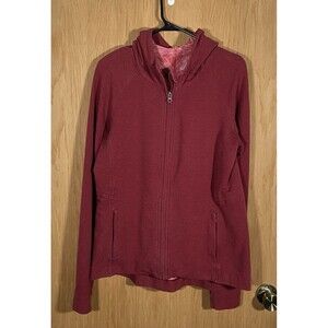 Lululemon Women's Sz 10 Take Ten Full Zip Hoodie Rosewood Red Athleisure Yoga